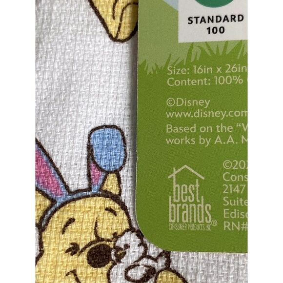 2 Pack Disney Winnie the Pooh Easter Bunny Spring Kitchen Towels 16 X 26” NEW - Picture 3 of 12